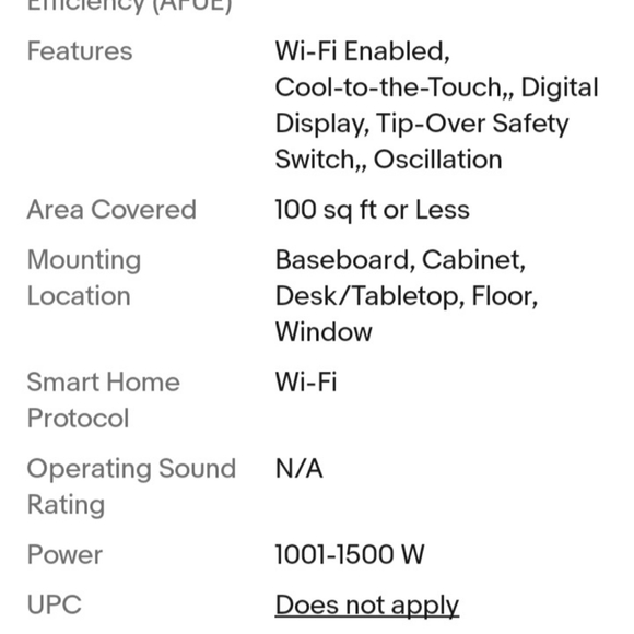SMART heater light oak 1500V model khk0008 DUMPING power off - Picture 4 of 6